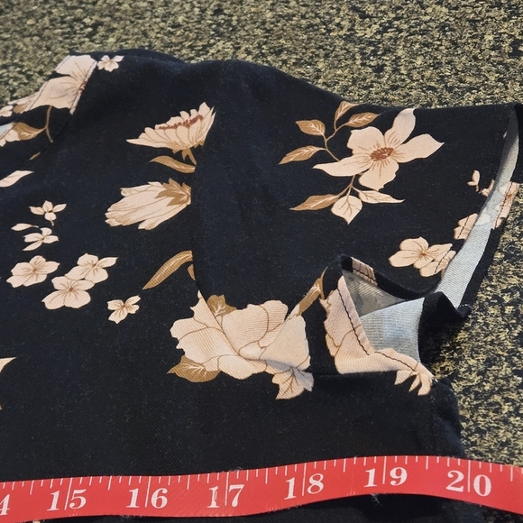 Cal Style Tiered Maxi Dress Women XL Black White Floral Ruffle Soft Flowy Boho - Picture 12 of 13